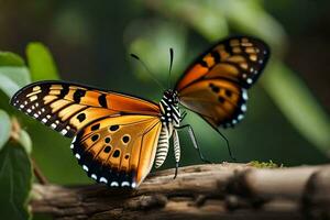 butterfly, the sky, the sun, the green, the butterfly, the green,. AI-Generated photo