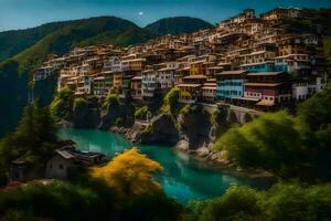 the village of kastoria, greece. AI-Generated photo