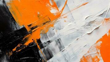 abstract paint splash background generative AI. black texture acrylic color white art design splatter ink. photo