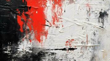 abstract paint splash background generative AI. black texture acrylic color white art design splatter ink. photo