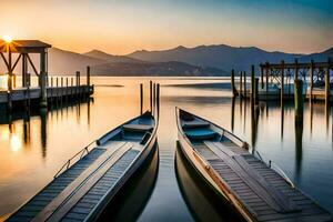 el lago de como, Italia. generado por ai foto