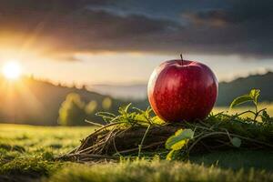 the apple is a symbol of the apple tree, which is the symbol of the apple of ed. AI-Generated photo