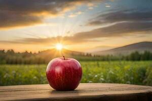 el manzana es el símbolo de el nuevo año. generado por ai foto