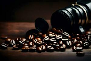 el café frijol es el más importante parte de el café frijol. generado por ai foto
