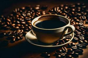 a cup of coffee is a great way to start your day. AI-Generated photo