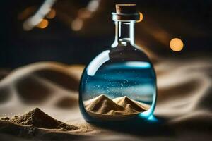 the sand in the bottle is the sand from the desert. AI-Generated photo