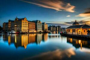 el ciudad de Copenhague, Dinamarca. generado por ai foto