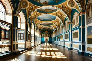 the hall of the st petersburg museum of art. AI-Generated photo