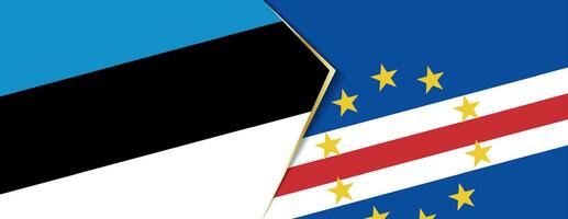 Estonia and Cape Verde flags, two vector flags.