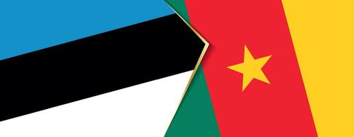 Estonia and Cameroon flags, two vector flags.