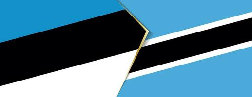 Estonia and Botswana flags, two vector flags.