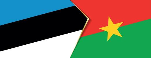 Estonia and Burkina Faso flags, two vector flags.