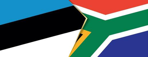 Estonia and South Africa flags, two vector flags.