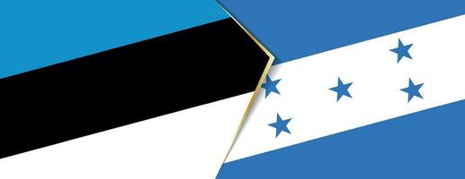 Estonia and Honduras flags, two vector flags.