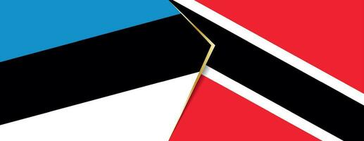 Estonia and Trinidad and Tobago flags, two vector flags.