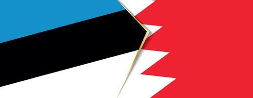 Estonia and Bahrain flags, two vector flags.