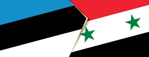 Estonia and Syria flags, two vector flags.