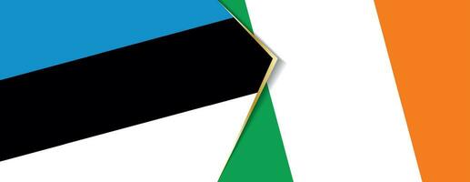 Estonia and Ireland flags, two vector flags.