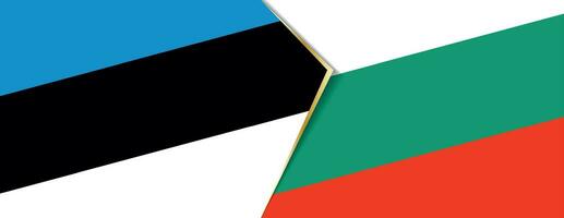 Estonia and Bulgaria flags, two vector flags.