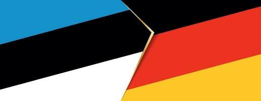 Estonia and Germany flags, two vector flags.