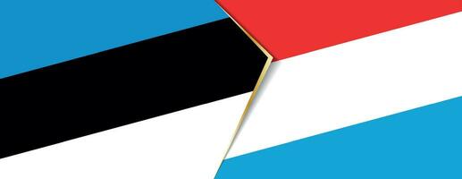 Estonia and Luxembourg flags, two vector flags.