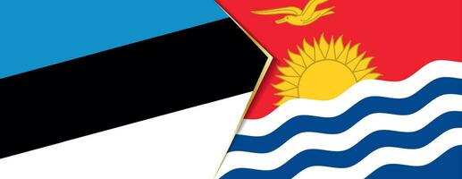 Estonia and Kiribati flags, two vector flags.