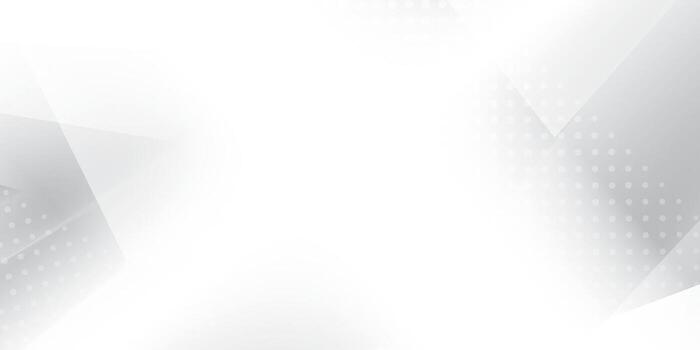 Abstract white and gray color background with geometric triangle shape and halftone effect. Vector illustration.