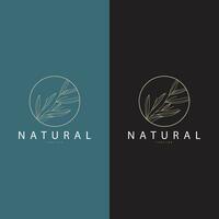 Minimalist Feminine Botanical Flower Beauty Line Plant Logo, Design Vector illustration