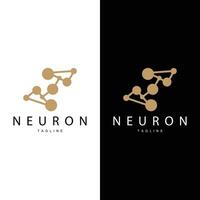 Neuron Logo, Cel Dna Network Vector, And Particle Technology, Simple Illustration Template Design vector