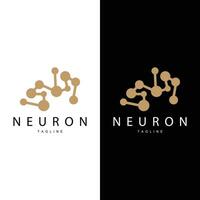 Neuron Logo, Cel Dna Network Vector, And Particle Technology, Simple Illustration Template Design vector