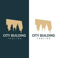 Skyline Building Logo, Simple Modern Design Vector Illustrator Template