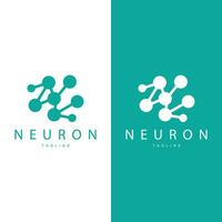 Neuron Logo, Cel Dna Network Vector, And Particle Technology, Simple Illustration Template Design vector