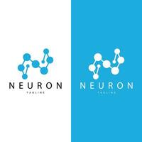 Neuron Logo, Cel Dna Network Vector, And Particle Technology, Simple Illustration Template Design vector