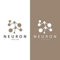 Neuron Logo, Cel Dna Network Vector, And Particle Technology, Simple Illustration Template Design vector