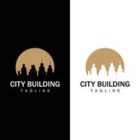 Skyline Building Logo, Simple Modern Design Vector Illustrator Template