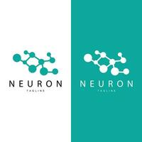 Neuron Logo, Cel Dna Network Vector, And Particle Technology, Simple Illustration Template Design vector