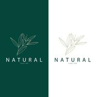 Minimalist Feminine Botanical Flower Beauty Line Plant Logo, Design Vector illustration