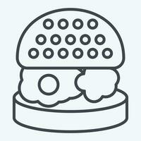 Icon Hamburger. related to Breakfast symbol. line style. simple design editable. simple illustration vector