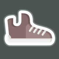 Sticker Cleats. related to Baseball symbol. simple design editable. simple illustration vector