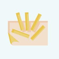 icono francés papas fritas relacionado a desayuno símbolo. plano estilo. sencillo diseño editable. sencillo ilustración vector