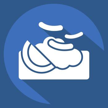 Icon Macaroni. related to Breakfast symbol. long shadow style. simple design editable. simple illustration vector