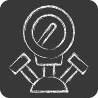 Icon Manometer. related to Welder Equipment symbol. chalk Style. simple design editable. simple illustration vector