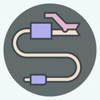 Icon Electrode Holder 1. related to Welder Equipment symbol. color mate style. simple design editable. simple illustration vector