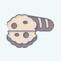 Icon Bread. related to Breakfast symbol. doodle style. simple design editable. simple illustration vector