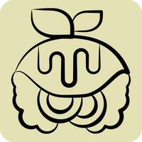 Icon Omelette. related to Breakfast symbol. hand drawn style. simple design editable. simple illustration vector