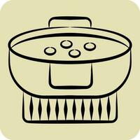 Icon Boiled Rice. related to Breakfast symbol. hand drawn style. simple design editable. simple illustration vector