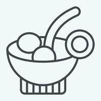 Icon Cocktail Soup. related to Breakfast symbol. line style. simple design editable. simple illustration vector