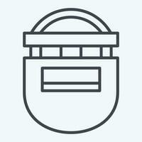 Icon Welding mask. related to Welder Equipment symbol. line style. simple design editable. simple illustration vector