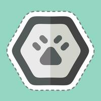 Sticker line cut Wild Life. related to Road Sign symbol. simple design editable. simple illustration vector