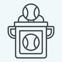 Icon Baseball Bucket. related to Baseball symbol. line style. simple design editable. simple illustration vector